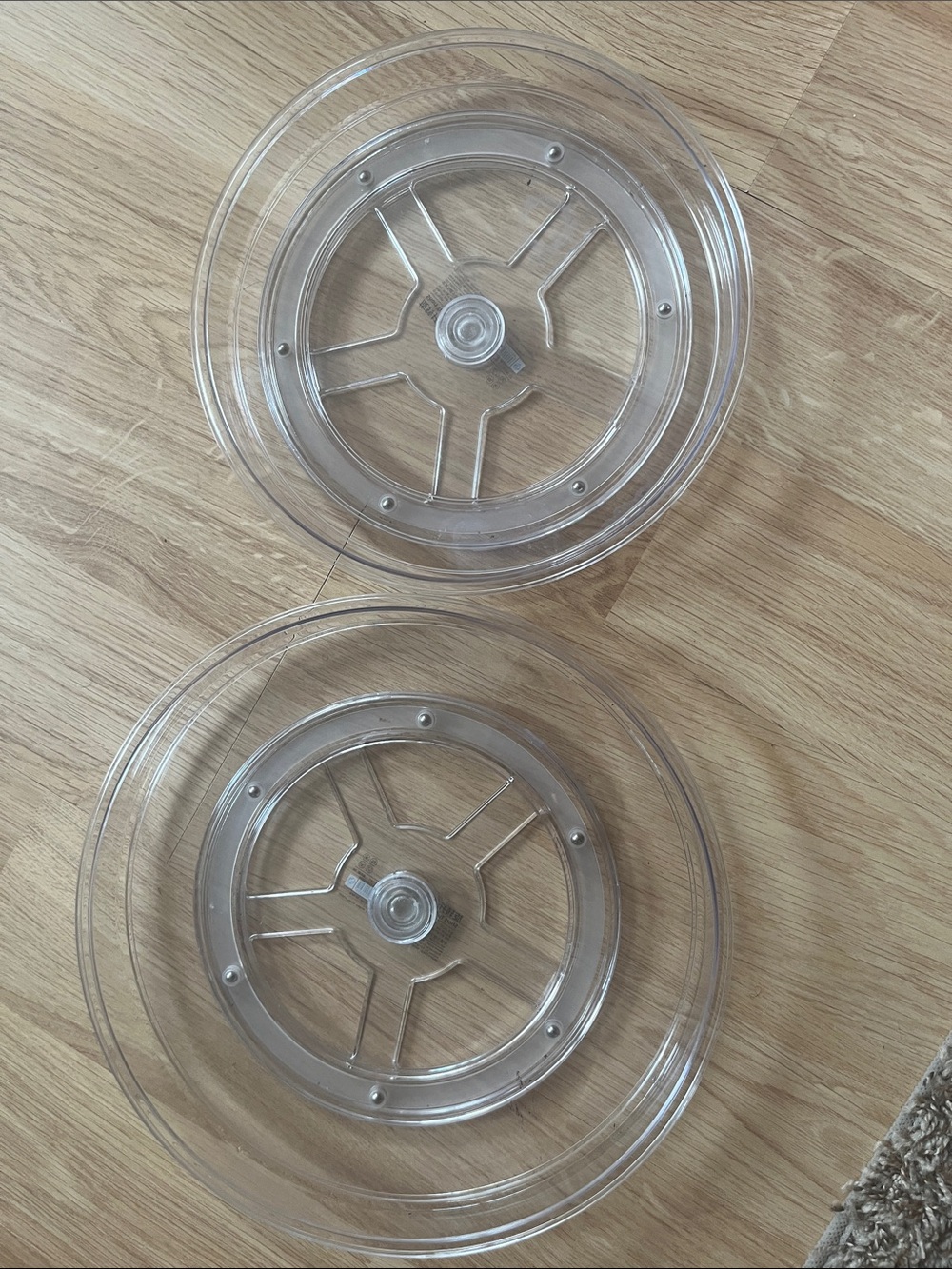 Clear Plastic Party Serving Tray Inserts - Set of 2